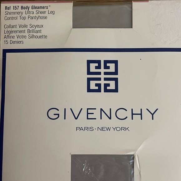 Givenchy Accessories - NWT Givenchy Shimmery Ultra Silver Sheer Control Top Pantyhose